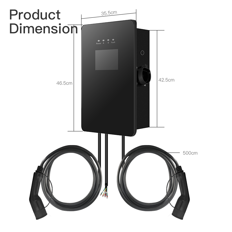 新品上架 2*7KW/2*11KW/2*22KW EV Charger,EV Charger Station with Double Plugs