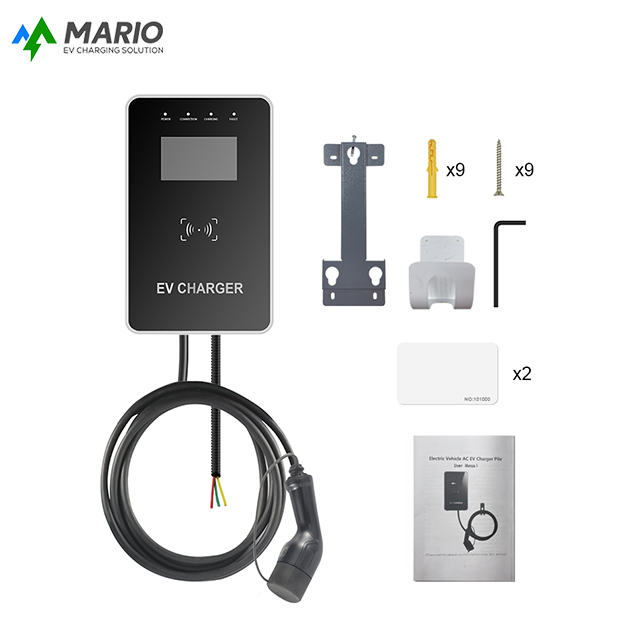 壁挂式 7KW/11KW/22KW EV 充电器，带有 Type1、Type2 或 GB 的单插头。